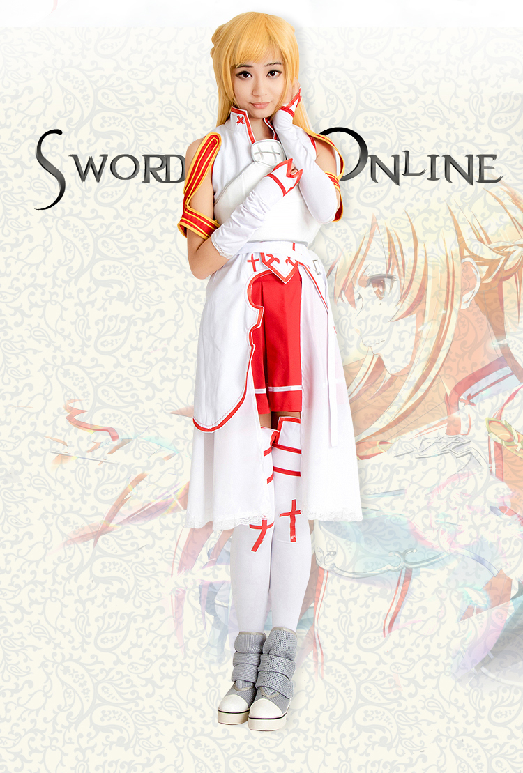 星河动漫 动漫刀剑神域结城明日奈/亚丝娜cos服 战斗服套装 现货