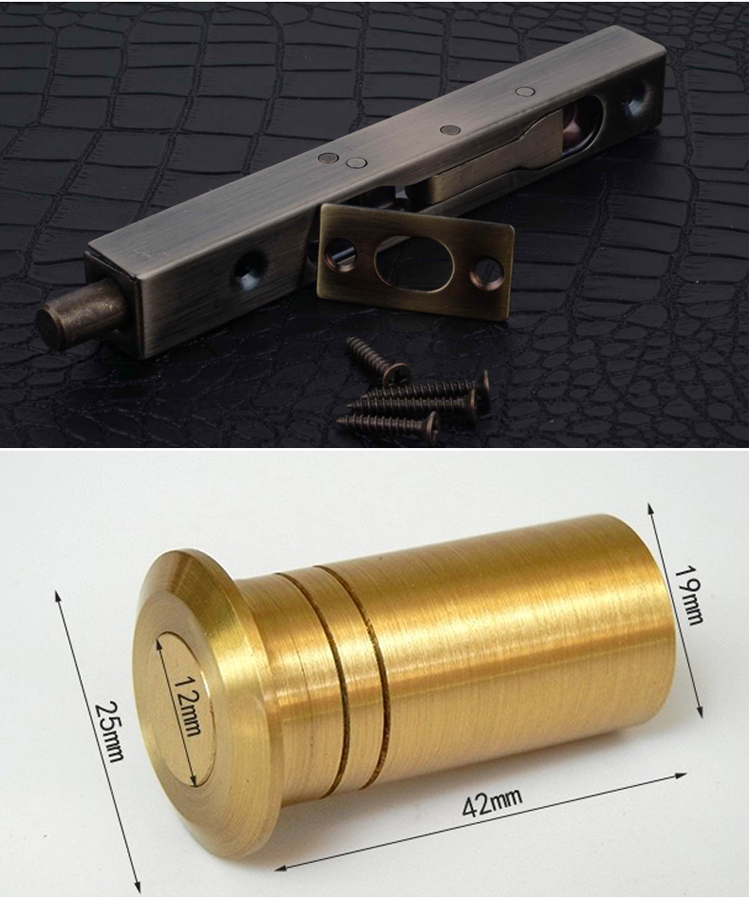 富达铭(fdm) 五金不锈钢暗插销暗装合插门栓子母双开门插销天地插销