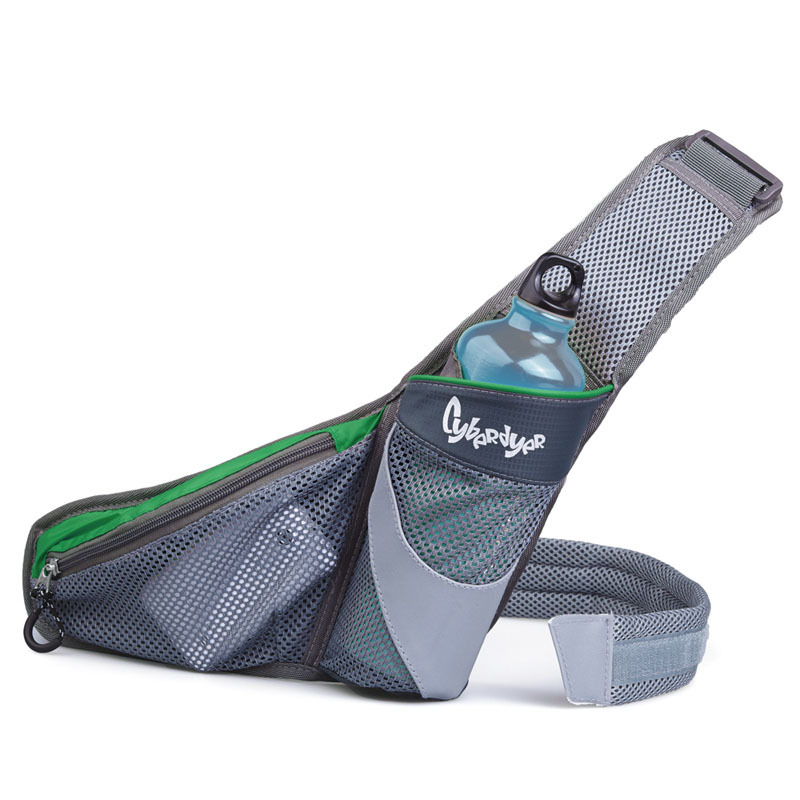 跑步包水壶运动腰包户外装备手机多功能男女马拉松腰带 湖水蓝细腰版