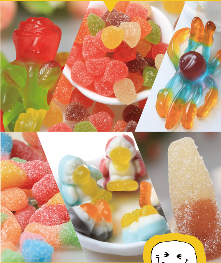 爱有梅有散装橡皮糖水果果汁酸奶软糖qq糖趣味造型糖果数字字母综合95