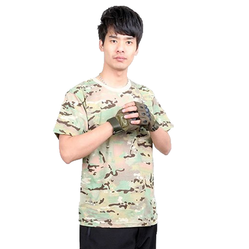 军训t恤圆领 城市数码迷彩短袖上衣 男士军迷运动迷彩t恤 户外军迷