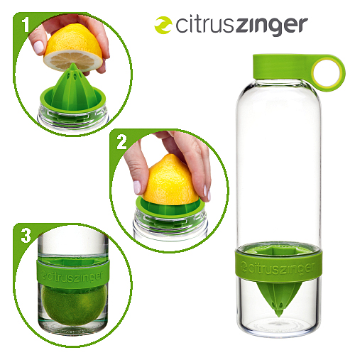 美国 Zing Anything Citrus Zinger 进口柠檬水瓶柠檬杯运动水杯 粉色