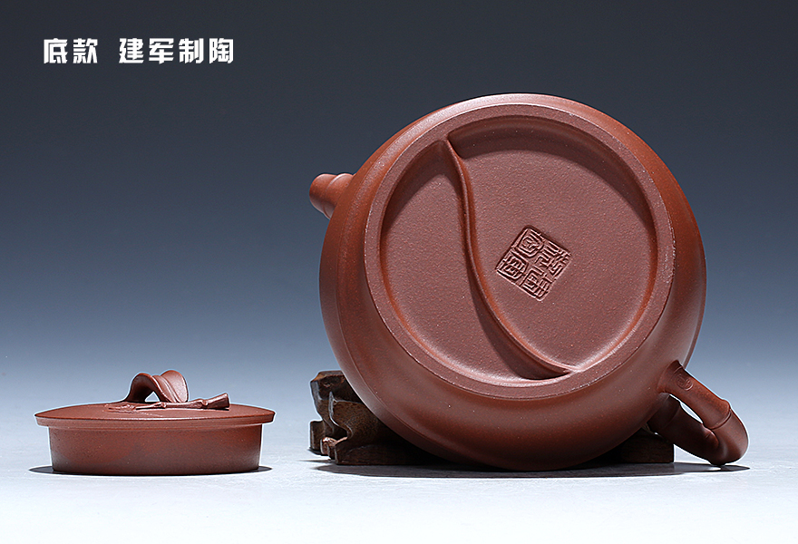 蒋建军 高级工艺师 清水泥【咏竹】宜兴紫砂壶茶壶