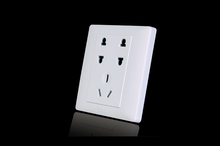 插座面板 雅居系列雅白 电源插座面板 86型10a七孔电源7孔插座【图片