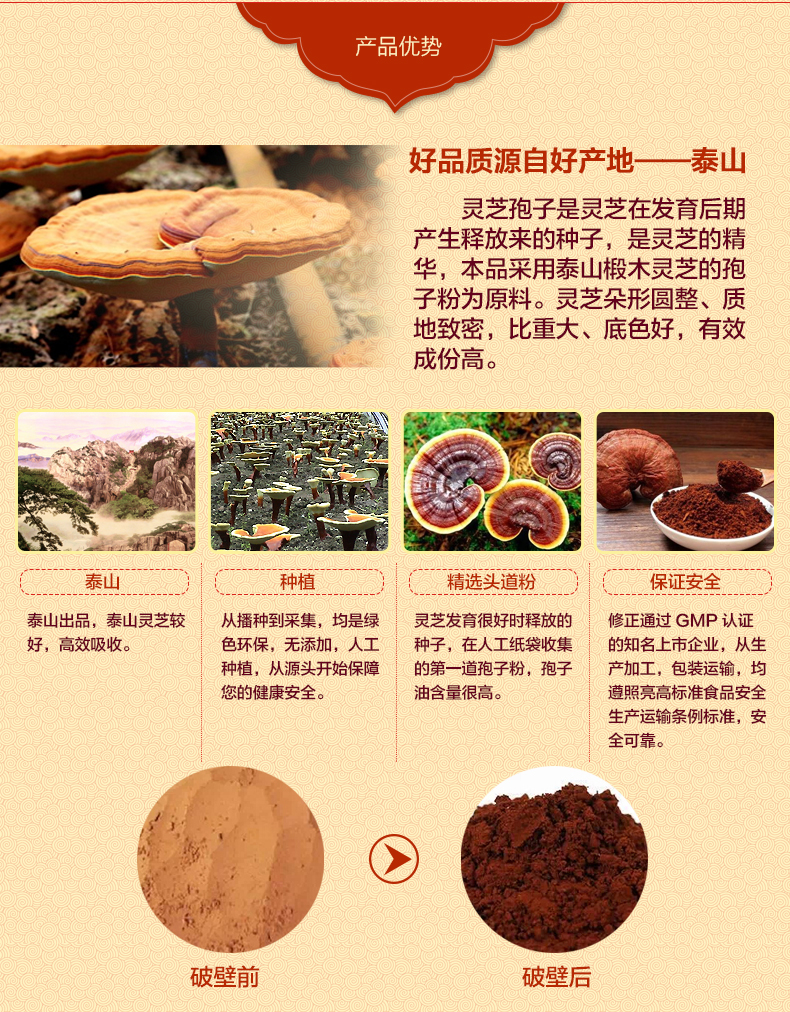 修正 破壁灵芝孢子粉0.99g/袋*60袋/盒 增强免疫力 !