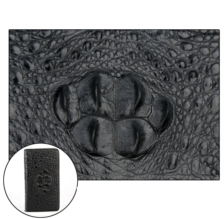 罗莱尼lolone 鳄鱼皮男士手包 长款手抓包拉链包 真皮横款钱包男 lolv