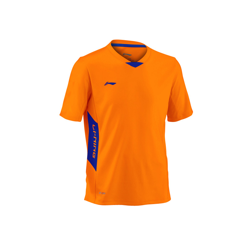 李宁足球训练服儿童套装男女小学生定制组队服球衣 aayk355-10冰橙色