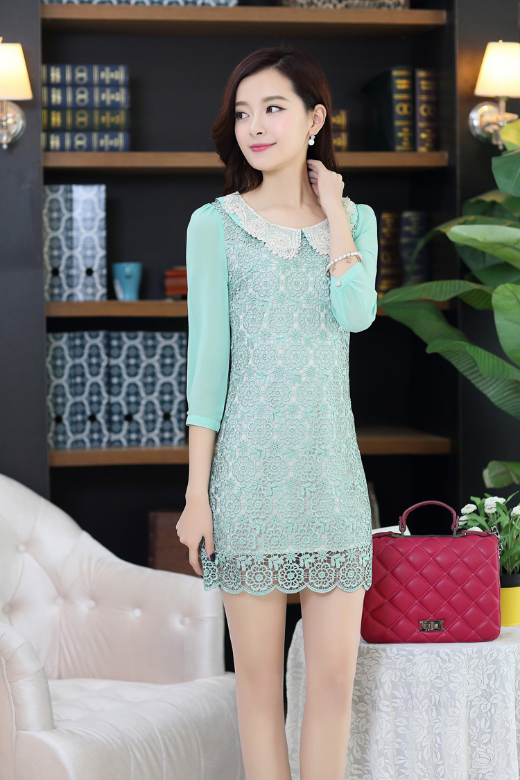 韩佳媛时尚显瘦包臀连衣裙2014秋装新款短通勤韩版连衣裙