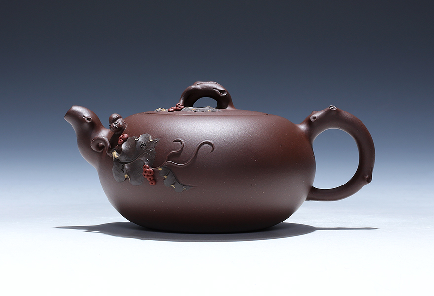 韩惠琴 工艺美术师 紫泥【硕果累累(大)】宜兴紫砂壶茶壶