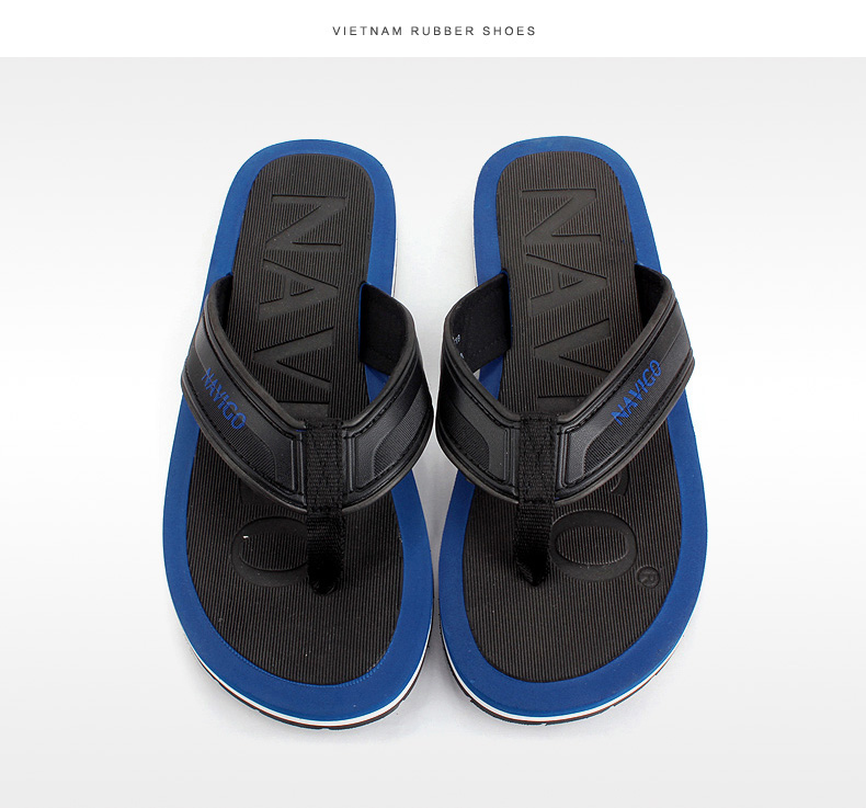 越南橡胶男拖鞋鞋潮流防滑厚底沙滩人字拖鞋男士韩版时