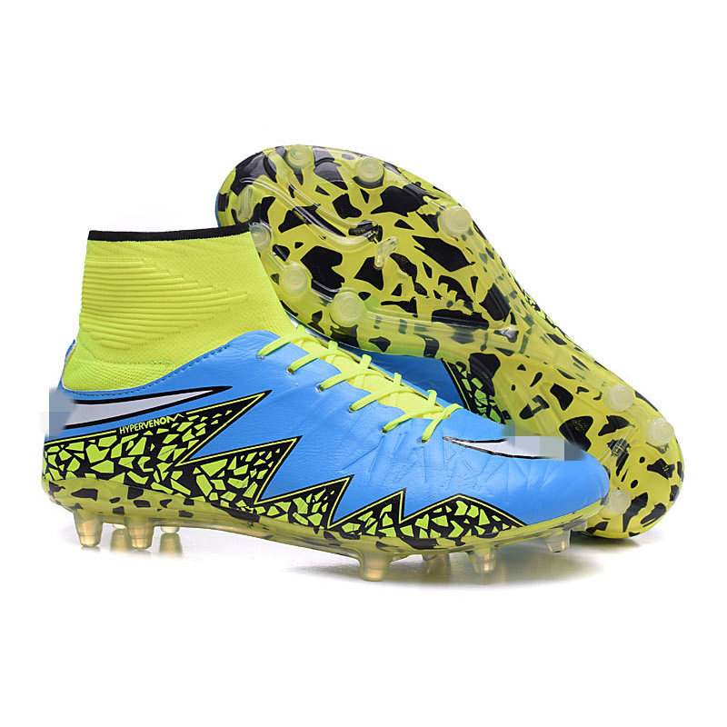 金财源jincaiyuan 梅西足球鞋 刺客毒蜂2代高帮fg钉 足球战靴 3 44