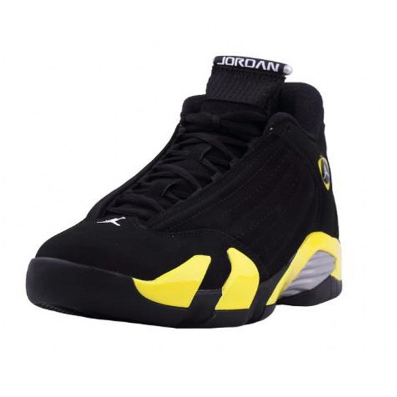 耐克男鞋air jordan aj14篮球鞋高低帮飞人系列487471-070黑黄雷神