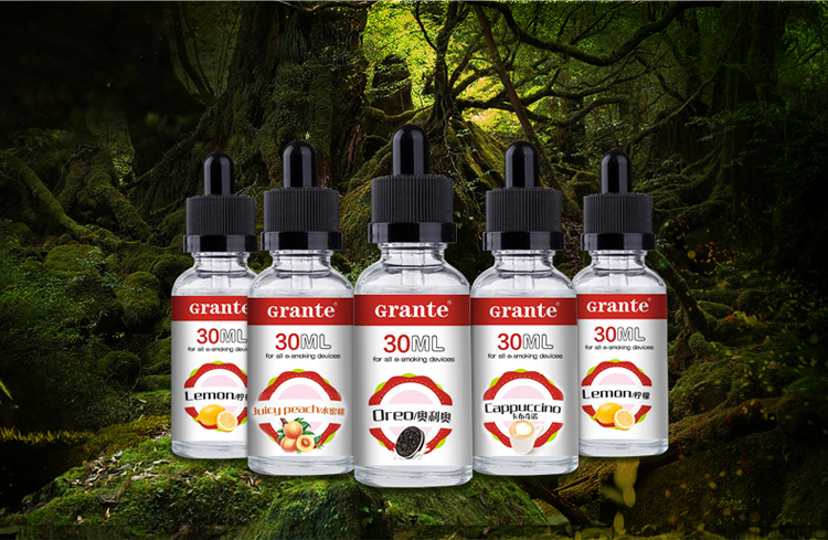 格兰特电子烟油水果味30ml五瓶装 蒸汽烟烟液柠檬薄荷蓝莓水蜜桃草莓