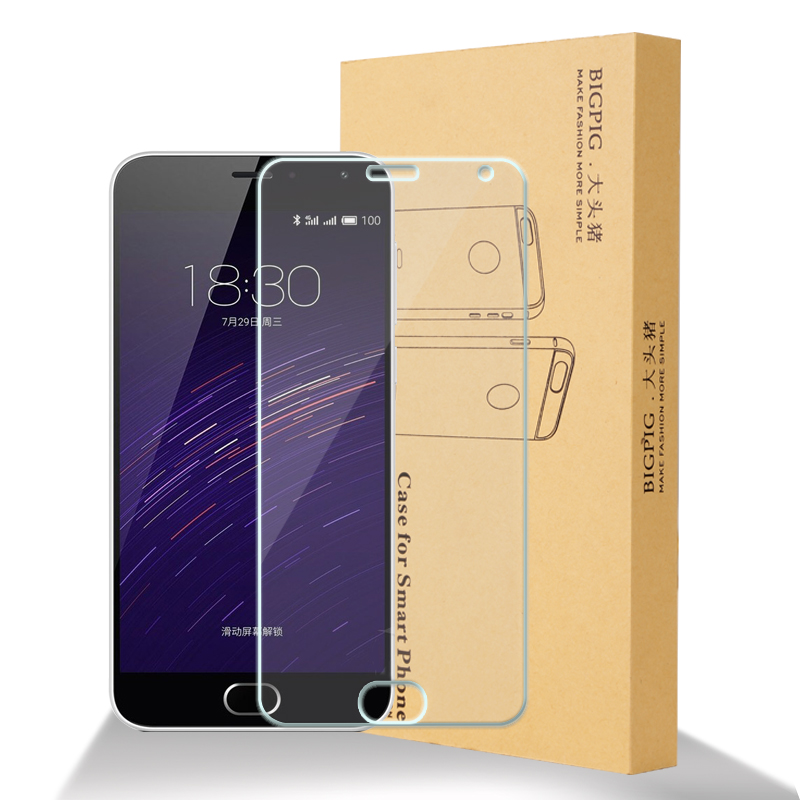 bigpig 钢化膜手机屏幕保护贴膜 适用于魅族魅蓝note2 0.3mm 弧边
