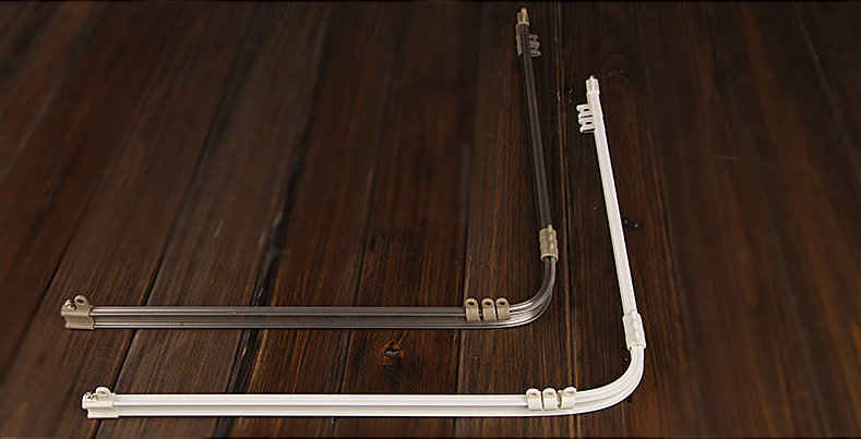 窗帘配件 窗帘轨道 弯曲轨道 窗帘杆居家加厚铝合金单轨道窗帘配件