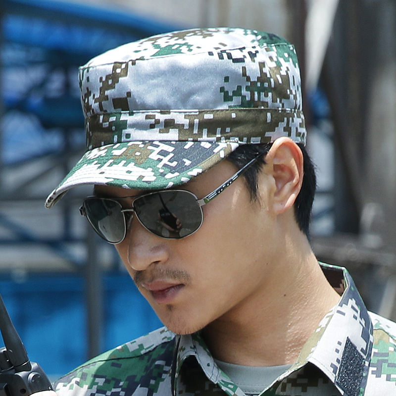 特种兵07式林地迷彩帽男女军训帽户外军迷平顶作训帽遮阳帽部队战术帽