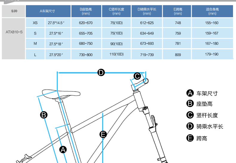 giant捷安特atx810s275轮径27速避震山地车白色m