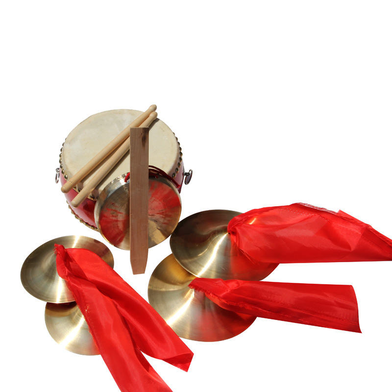 新宝(xinbao)三句半道具多场合 演奏乐器铜锣鼓铜镲 4件套
