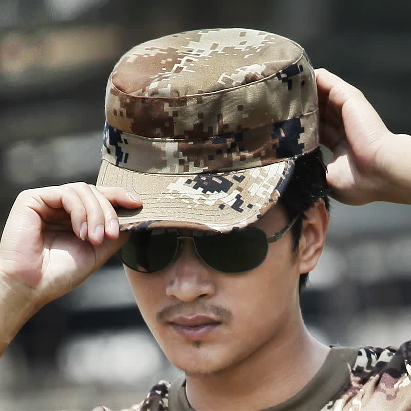 特种兵07式林地迷彩帽男女军训帽户外军迷平顶作训帽遮阳帽部队战术帽