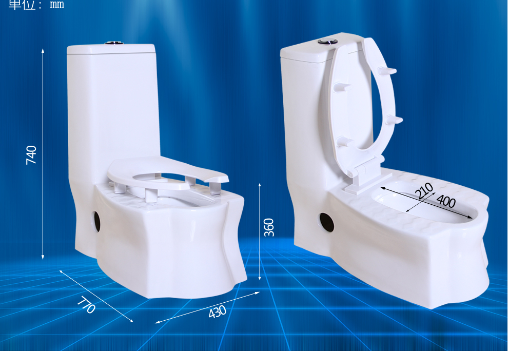 汉尊hanzun马桶坐便器 蹲坐两用坐厕 老人小孩儿童双用马桶 虹吸式