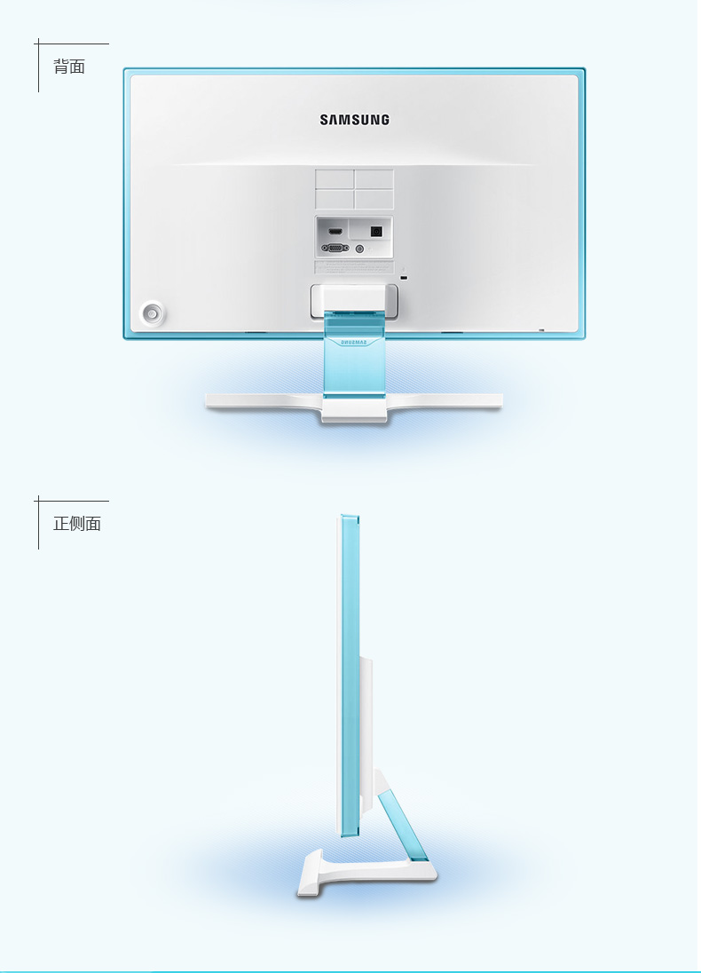三星(samsung) s27e360h 27英寸 白色 hdmi广视角液晶屏 电脑显示器