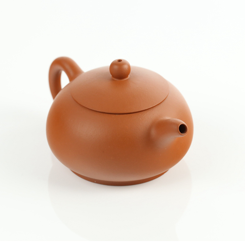 紫砂陶瓷 紫砂 工艺美术员 周萍 《潘壶》 原矿朱泥 .