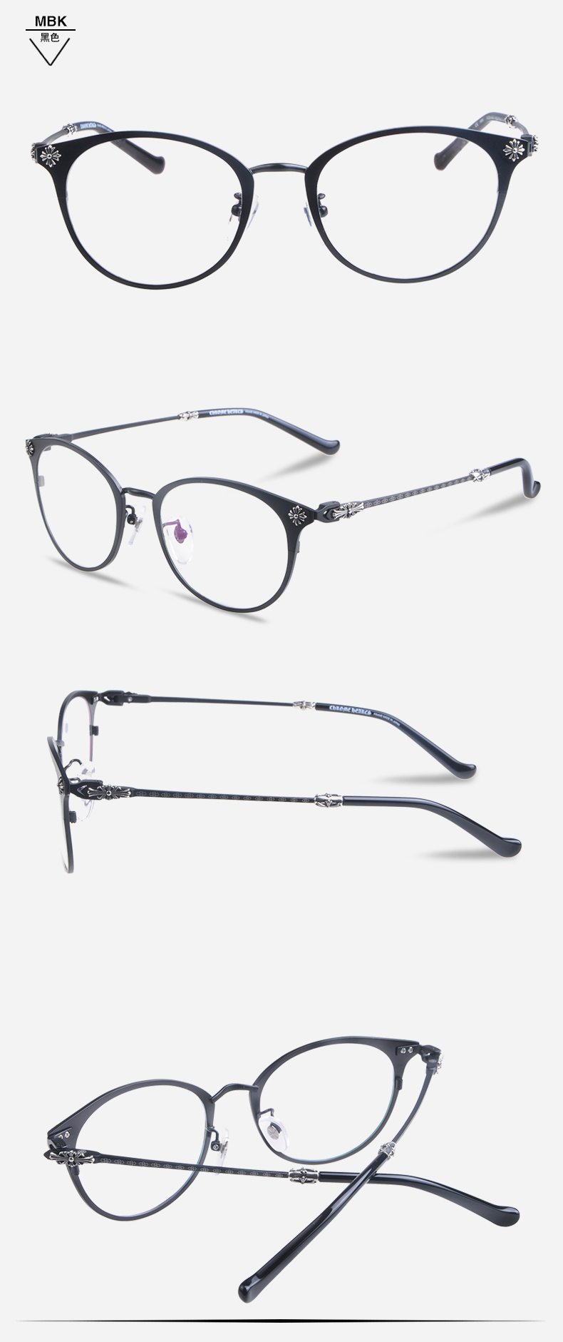 凯乐calla潮流眼镜框架钛材全框眼镜架近视daty枪灰色gun