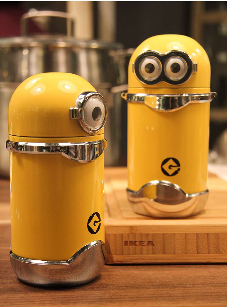 小黄人水杯卡通创意不锈钢真空保温杯学生儿童可爱迷你便携随手杯