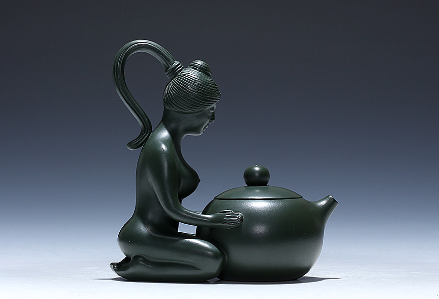 王红娟 助理工艺师 天青泥【美女西施】宜兴紫砂壶茶壶