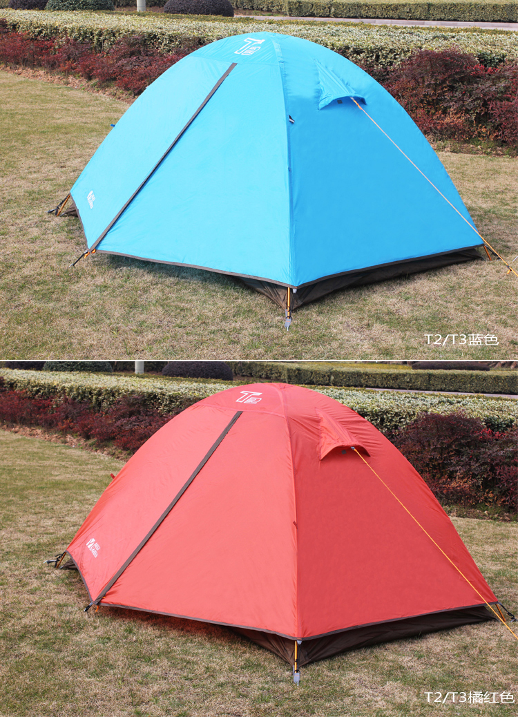 牧高笛 冷山2air/3air升级版/2plus帐 户外露营2-3人铝杆双层防风防