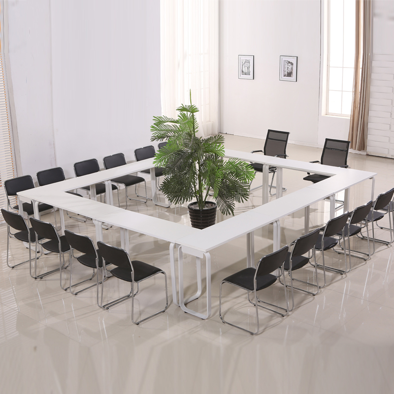 上海员工培训桌组合长条桌会议桌简约现代条形桌接待台开会桌办公桌
