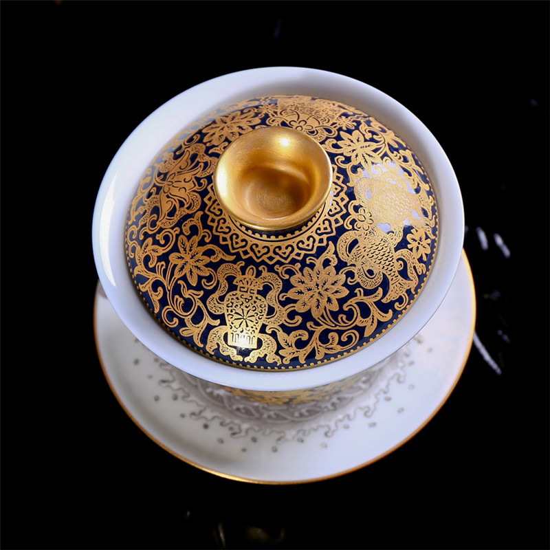 描金茶具 江西省高级陶瓷美术师 邓三堂