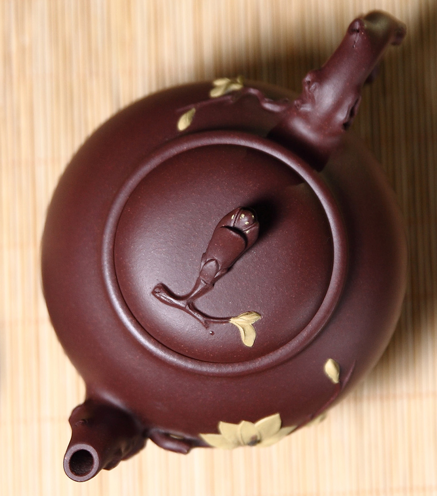 紫砂陶瓷 紫砂 国高工 邵立平《玉兰》 紫泥 280cc