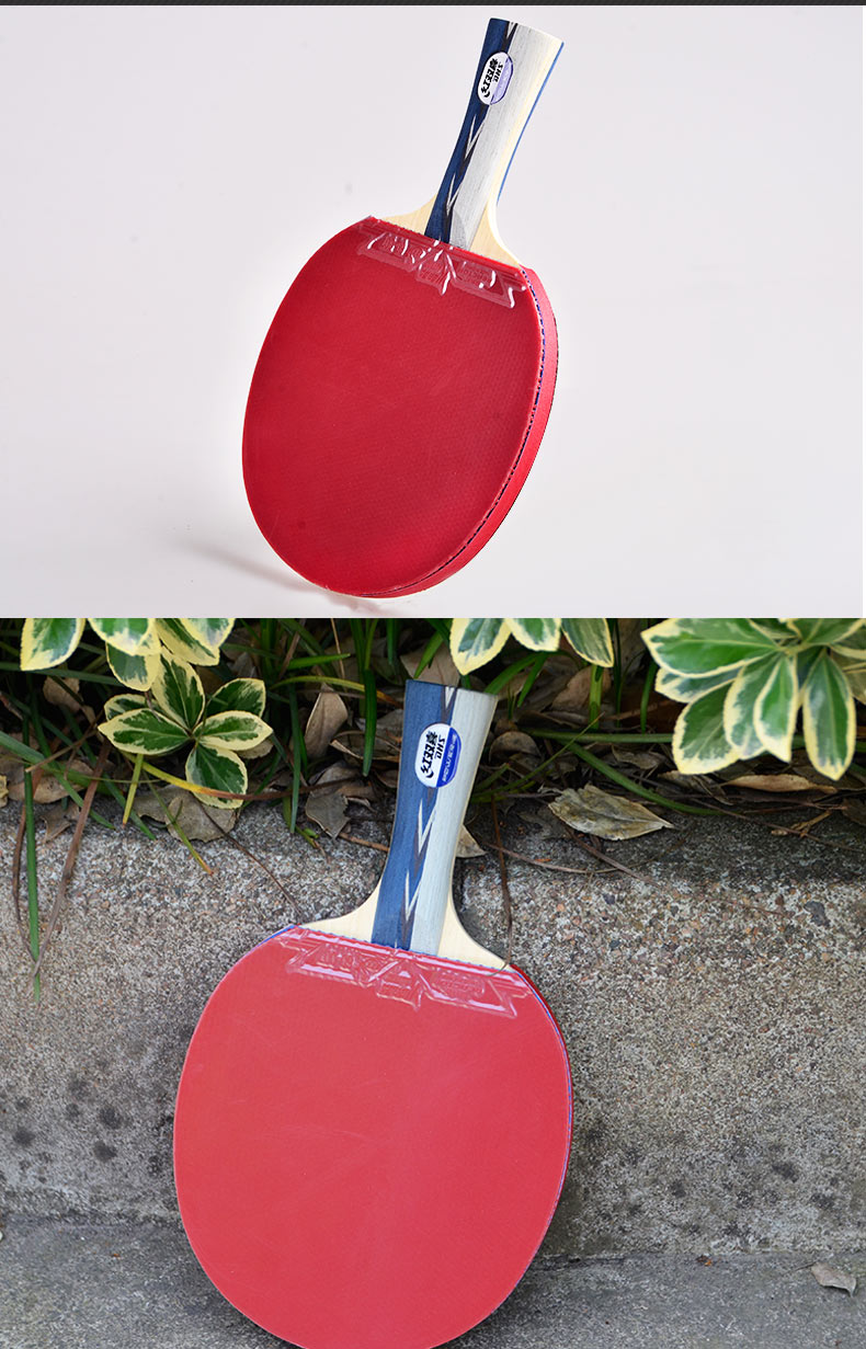 红双喜(dhs) dhs红双喜乒乓球拍单拍diy乒乓球成品拍双面反胶 赠 拍套