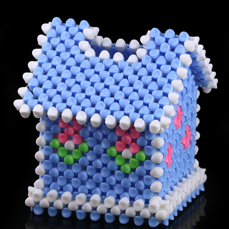 520礼物手工diy串珠纸巾盒材料包天鹅纸巾盒tf蝴蝶笔筒粉