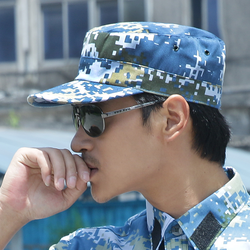 特种兵07式林地迷彩帽男女军训帽户外军迷平顶作训帽遮阳帽部队战术帽