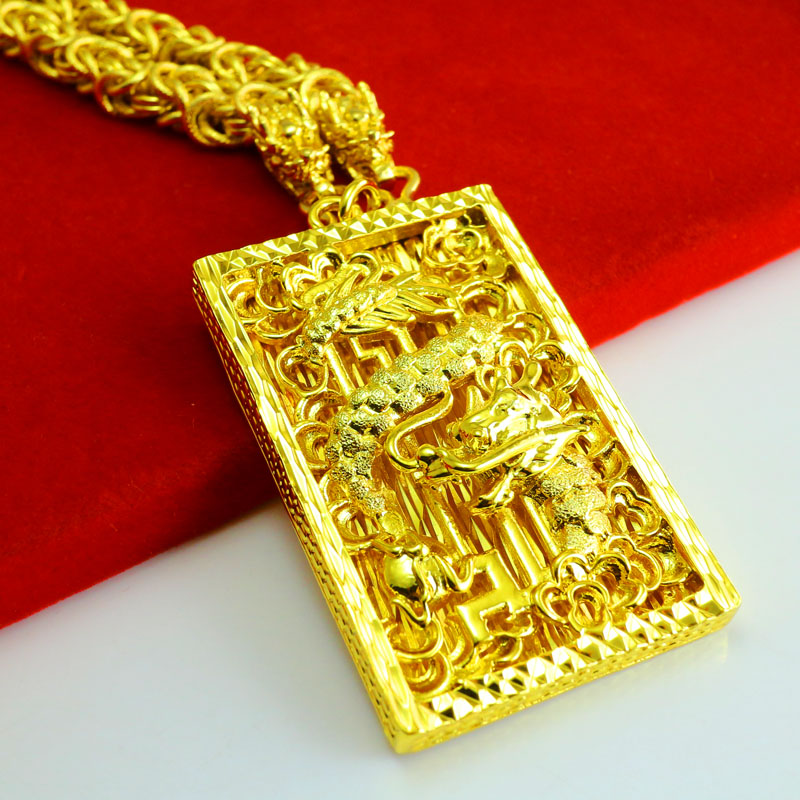 千影珠宝金店同款黄色金项链男士仿金项链男款粗大重