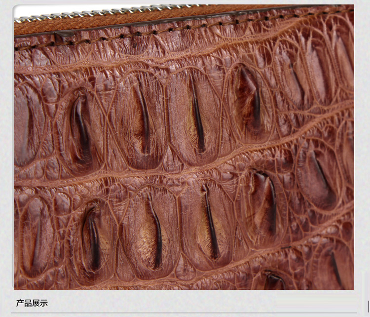 罗莱尼lolone鳄鱼皮男士手包 真皮手拿包 男士钱包单拉链男式手抓包