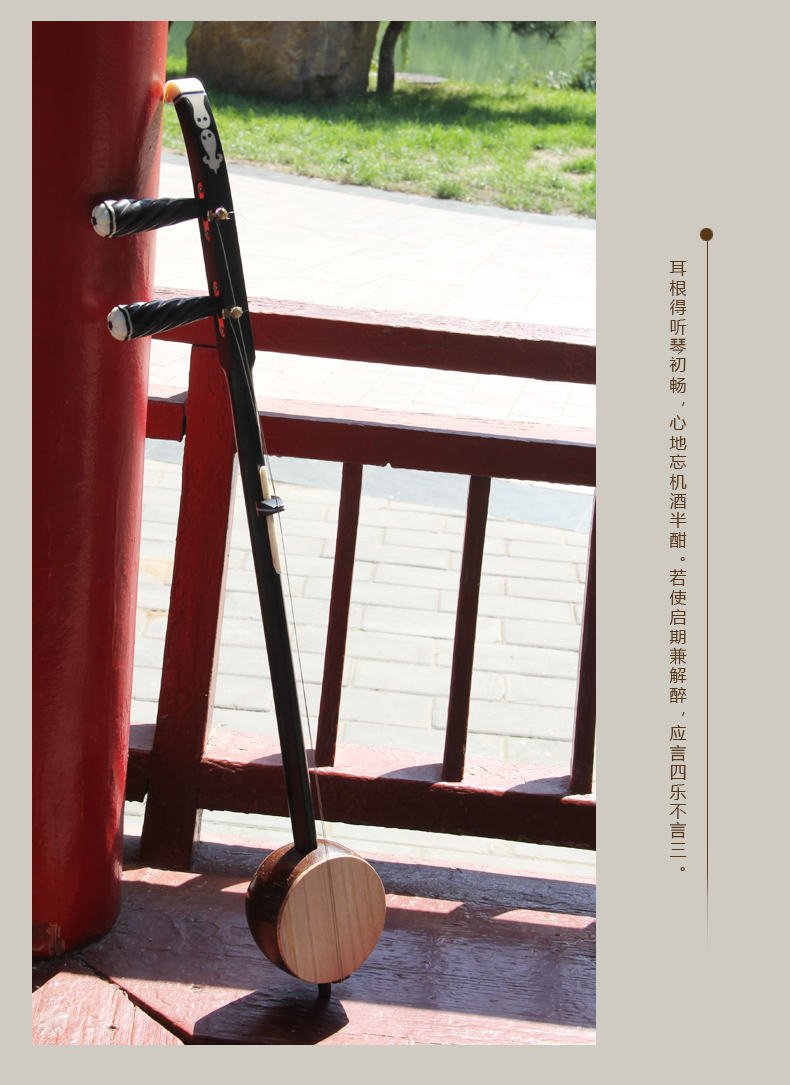 艾牧牌黑檀木秦腔歌剧中音卷头初学演奏板胡乐器bh04老椰壳梧桐木面板