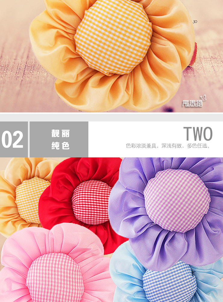 帛思绮  蕾丝窗帘扣绑带 韩版卡通窗帘DIY创意绑带扣  布艺小饰品 玫瑰系列 玫瑰窗帘扣紫/对