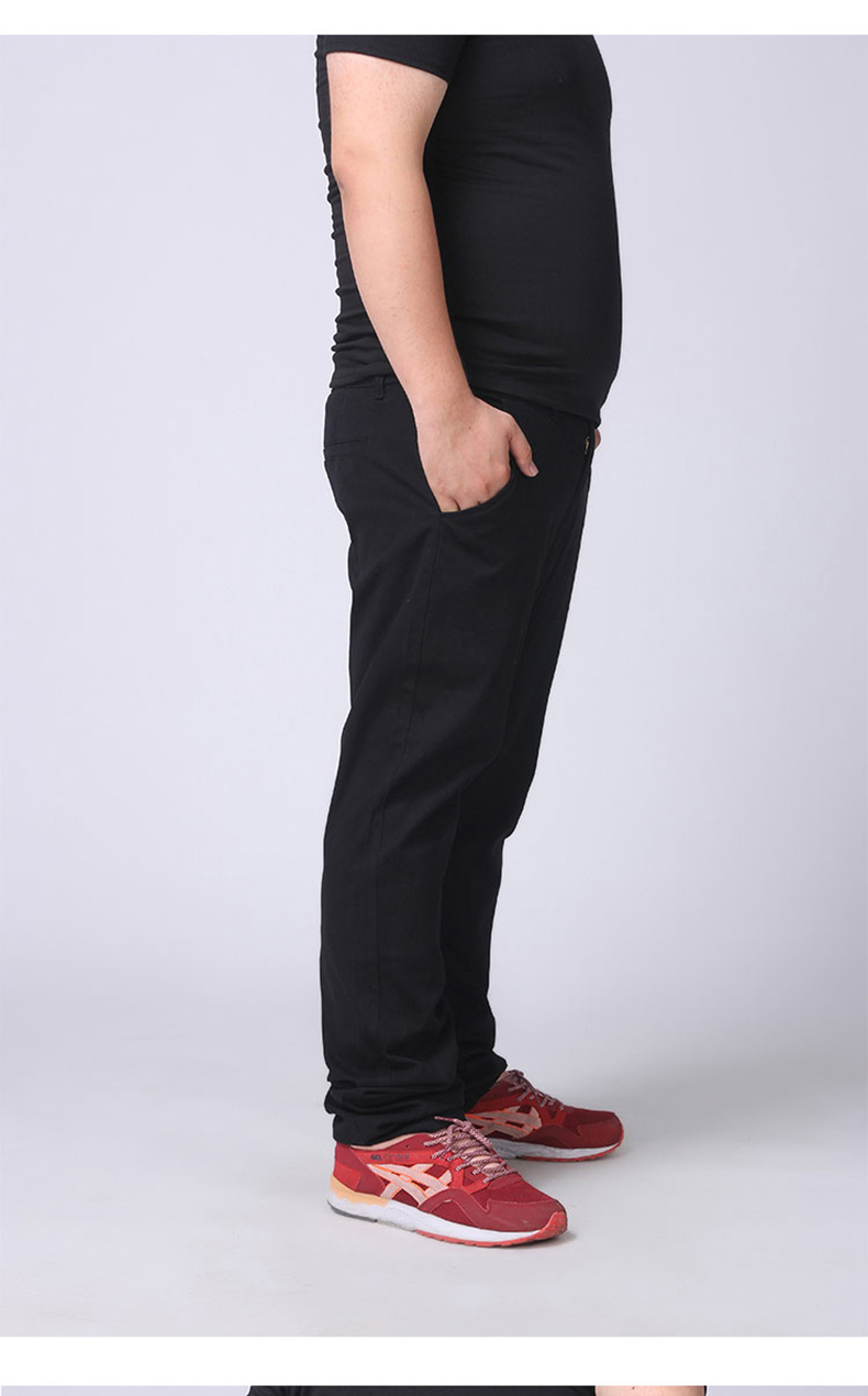 春秋季春秋弹力胖子男装大码男士休闲裤肥佬宽松百搭加大号长裤子潮