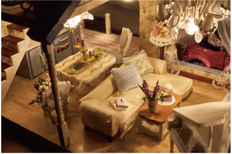 智趣屋 diy小屋普罗旺斯手工拼装房子模型屋大型别墅男女创意生日礼物