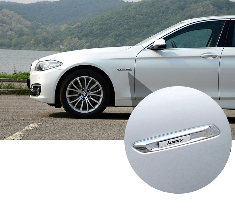 标跃宝马5系改装520li525li叶子板侧标sport moder luxury车标贴标