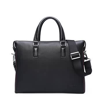 HONGU Men's Vertical Briefcase, Top-Grain Leather Bag, Shoulder Crossbody Bag, Business Bag, Birthday Gift 3