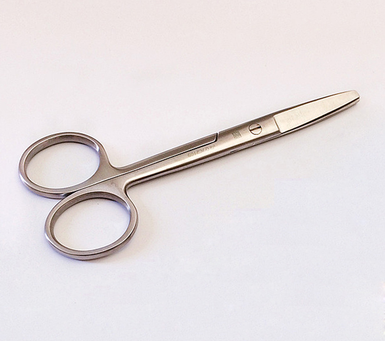 宠物器械 手术剪 拆线剪月牙 实验用剪刀直尖弯尖线剪组织剪 直尖14cm