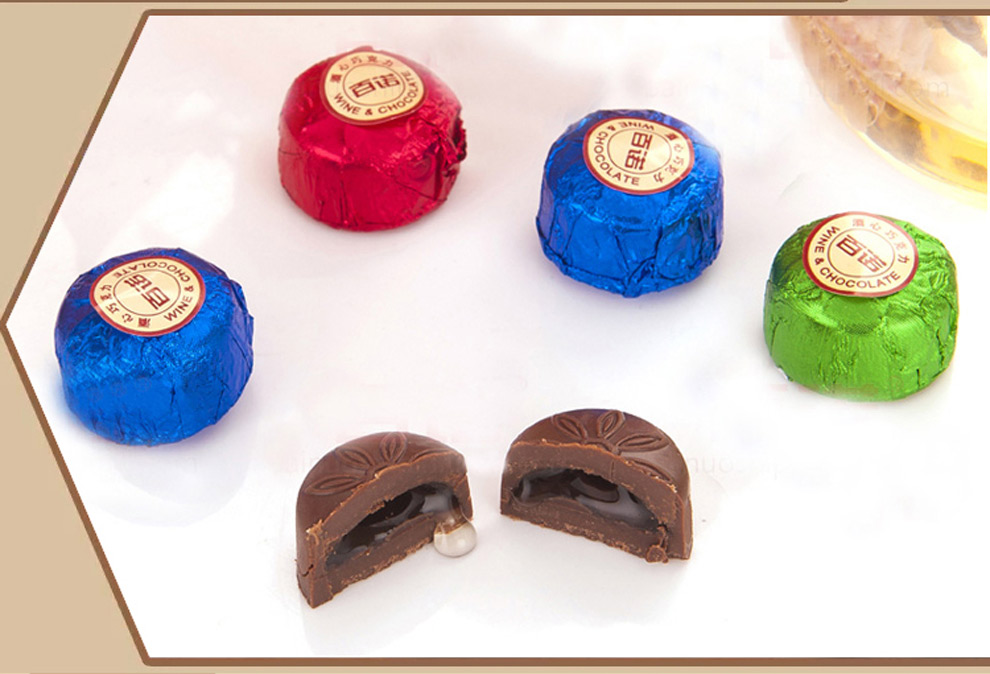 百诺benro百诺老上海酒心巧克力100克纸盒礼盒装可可脂酒心巧克力