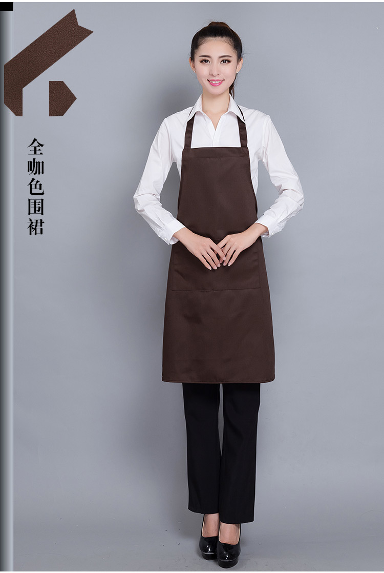 南博耐森(nbnsen) 广告围裙 时尚挂脖围裙 厨房家居男女服务员工作服