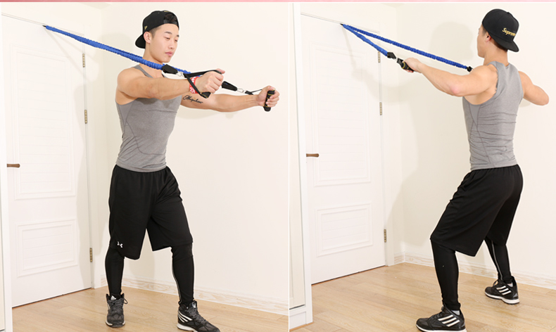 拉力绳多功能拉力器拉力绳套装健身器材男女力量训练弹力带胸肌运动