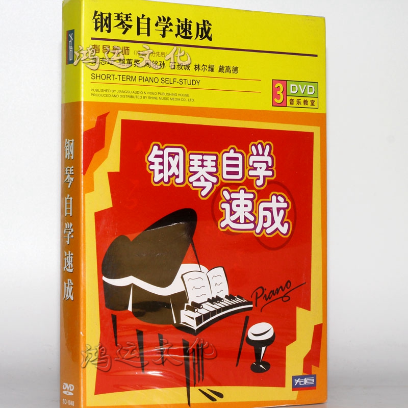 钢琴自学速成3dvd巢志珏石叔诚周铭孙教学视频光盘