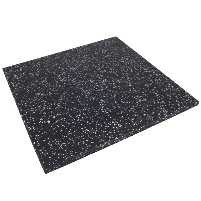 健身房器材区域缓冲垫 力量区杠铃垫子彩色运动地板地胶 灰色50*50*1